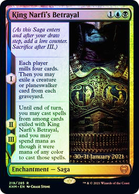 King Narfi's Betrayal [Kaldheim Prerelease Promos] | Cards and Coasters CA