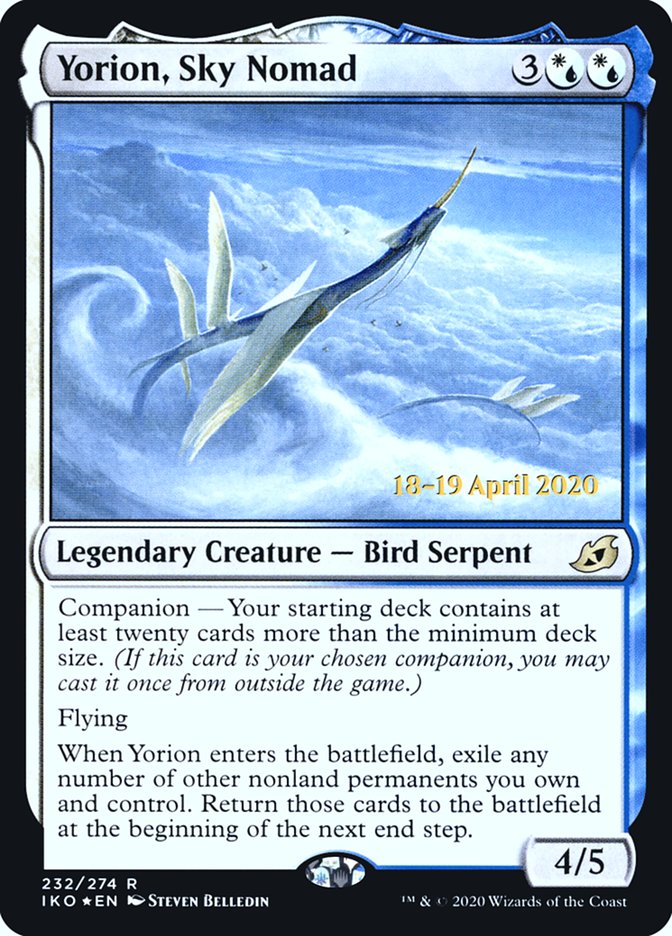 Yorion, Sky Nomad  [Ikoria: Lair of Behemoths Prerelease Promos] | Cards and Coasters CA