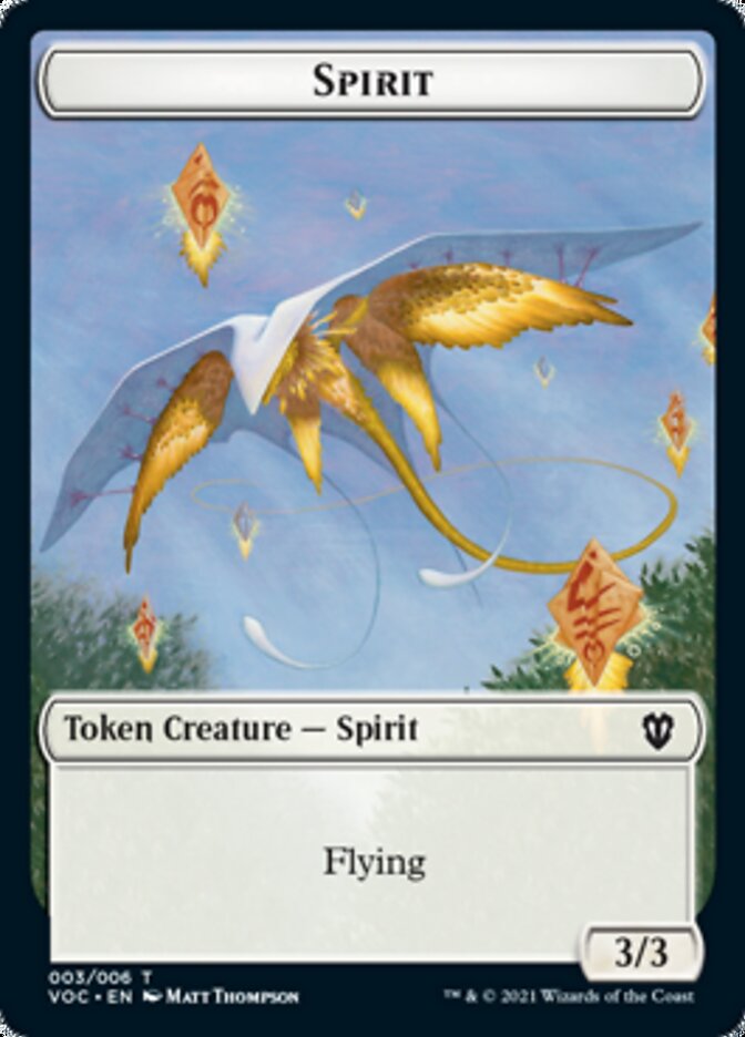 Spirit (003) // Thopter Double-sided Token [Innistrad: Crimson Vow Commander Tokens] | Cards and Coasters CA