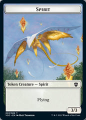 Spirit (003) // Thopter Double-sided Token [Innistrad: Crimson Vow Commander Tokens] | Cards and Coasters CA