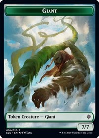 Giant // Food (17) Double-sided Token [Throne of Eldraine Tokens] | Cards and Coasters CA