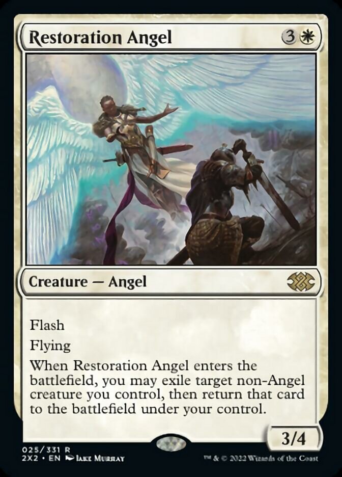 Restoration Angel [Double Masters 2022] | Cards and Coasters CA