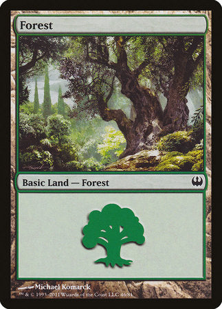 Forest (46) [Duel Decks: Knights vs. Dragons] | Cards and Coasters CA