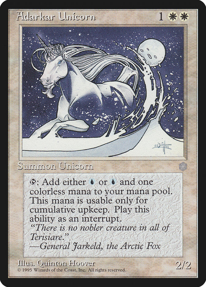 Adarkar Unicorn [Ice Age] | Cards and Coasters CA