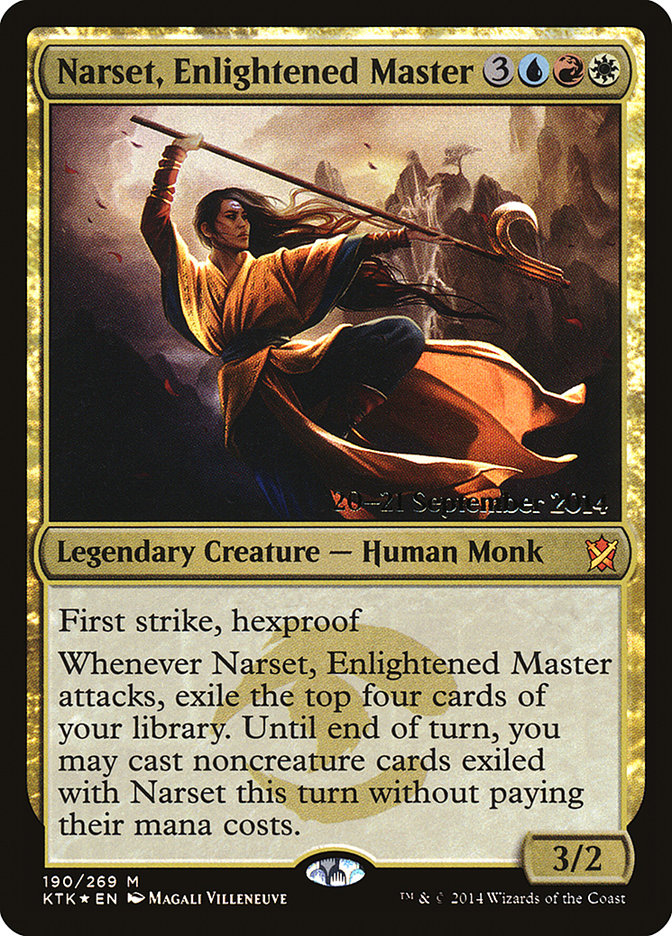 Narset, Enlightened Master  [Khans of Tarkir Prerelease Promos] | Cards and Coasters CA