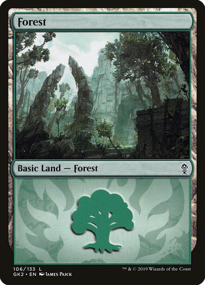 Forest (106) [Ravnica Allegiance Guild Kit] | Cards and Coasters CA