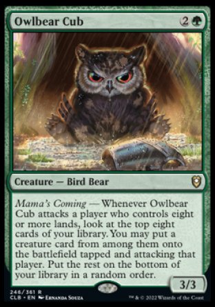 Owlbear Cub [Commander Legends: Battle for Baldur's Gate] | Cards and Coasters CA