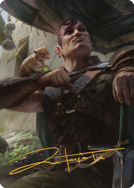 Minsc & Boo, Timeless Heroes Art Card (38) (Gold-Stamped Signature) [Commander Legends: Battle for Baldur's Gate Art Series] | Cards and Coasters CA