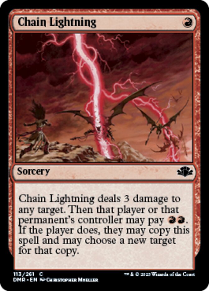 Chain Lightning [Dominaria Remastered] | Cards and Coasters CA