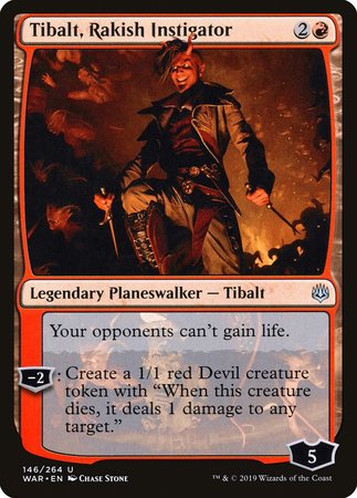 Tibalt, Rakish Instigator [War of the Spark] | Cards and Coasters CA