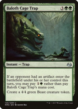 Baloth Cage Trap [Modern Masters 2017] | Cards and Coasters CA