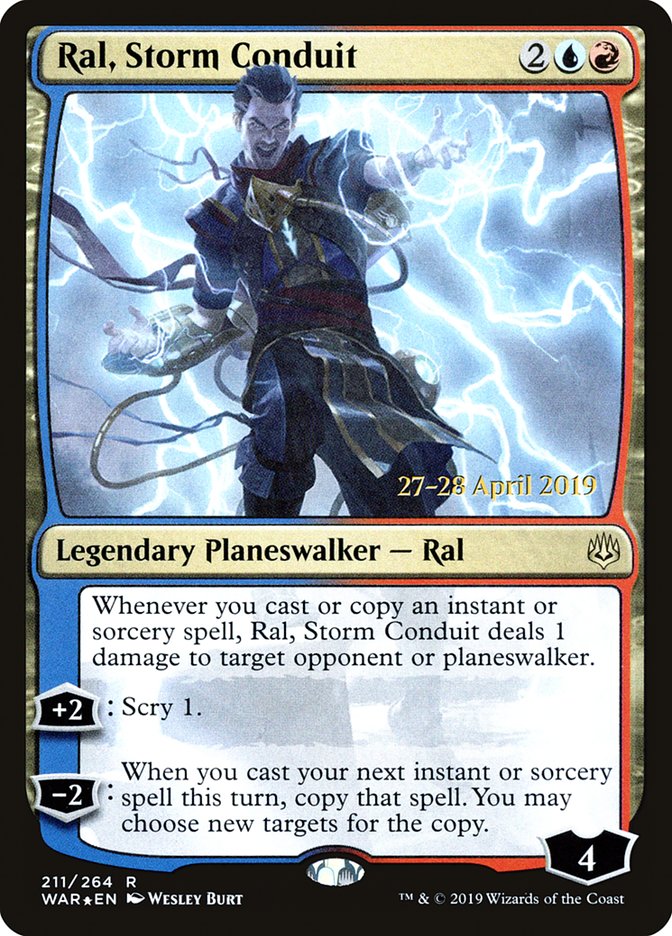 Ral, Storm Conduit  [War of the Spark Prerelease Promos] | Cards and Coasters CA