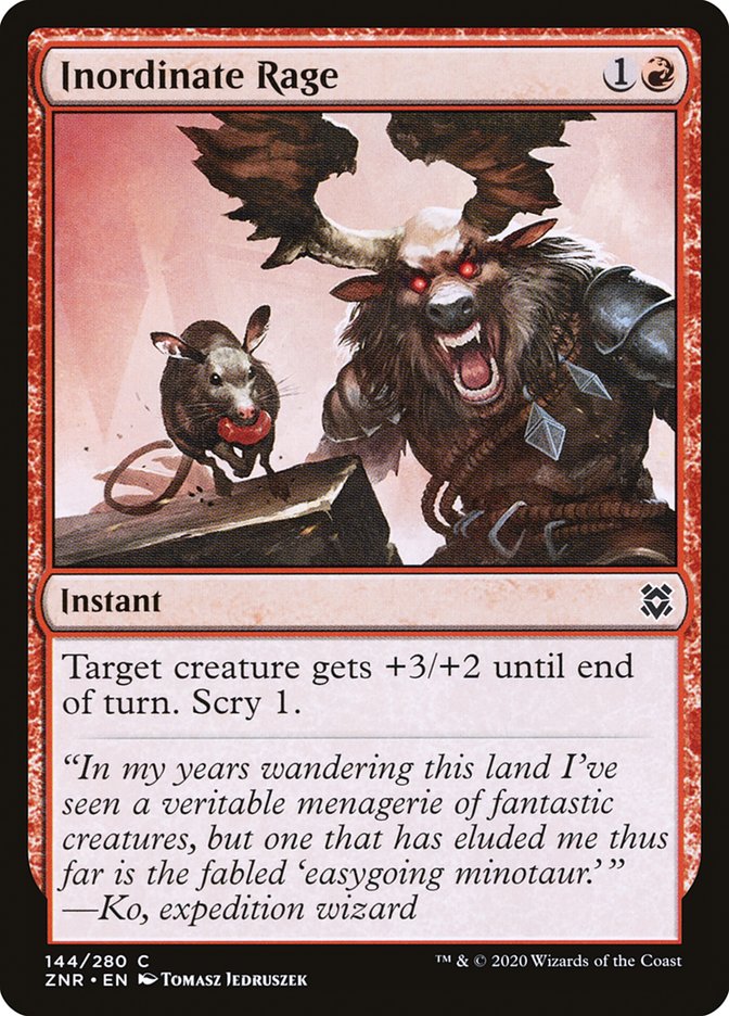 Inordinate Rage [Zendikar Rising] | Cards and Coasters CA