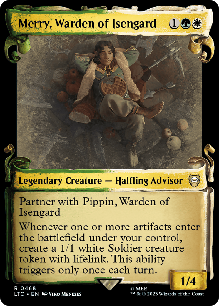 Merry, Warden of Isengard [The Lord of the Rings: Tales of Middle-Earth Commander Showcase Scrolls] | Cards and Coasters CA