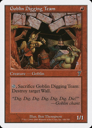 Goblin Digging Team [Seventh Edition] | Cards and Coasters CA