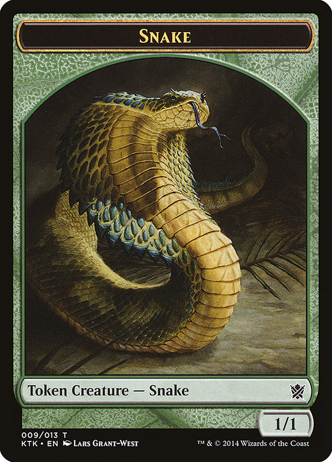 Snake [Khans of Tarkir Tokens] | Cards and Coasters CA