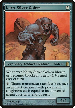 Karn, Silver Golem (Commander's Arsenal) [Commander's Arsenal Oversized] | Cards and Coasters CA