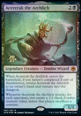 Acererak the Archlich [Dungeons & Dragons: Adventures in the Forgotten Realms Prerelease Promos] | Cards and Coasters CA