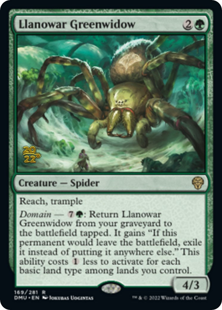 Llanowar Greenwidow [Dominaria United Prerelease Promos] | Cards and Coasters CA