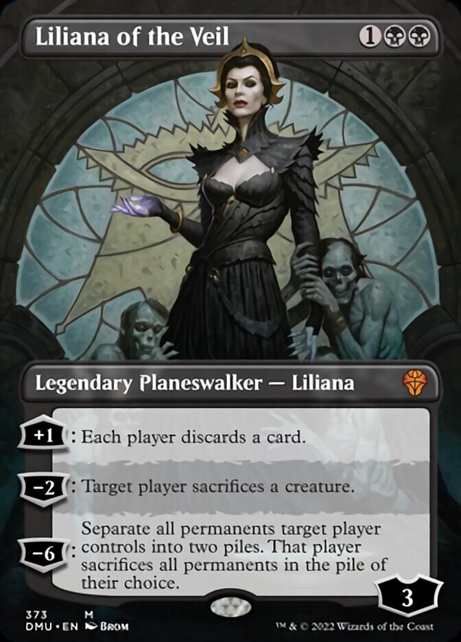 Liliana of the Veil (Borderless) [Dominaria United] | Cards and Coasters CA