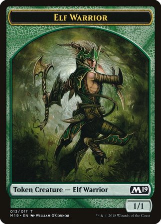 Elf Warrior Token [Core Set 2019 Tokens] | Cards and Coasters CA