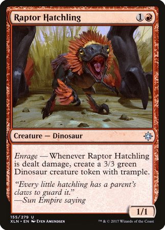 Raptor Hatchling [Ixalan] | Cards and Coasters CA