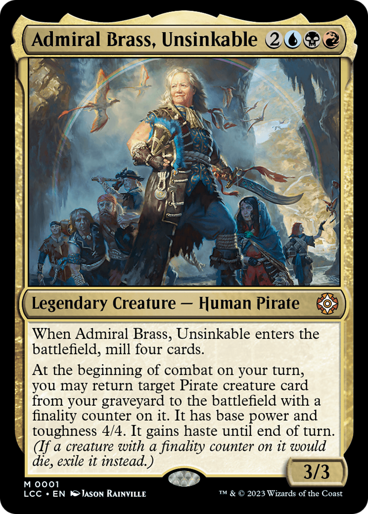 Admiral Brass, Unsinkable (Display Commander) [The Lost Caverns of Ixalan Commander] | Cards and Coasters CA
