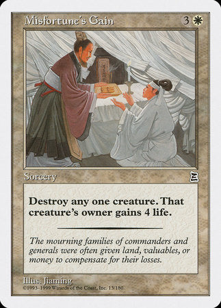 Misfortune's Gain [Portal Three Kingdoms] | Cards and Coasters CA