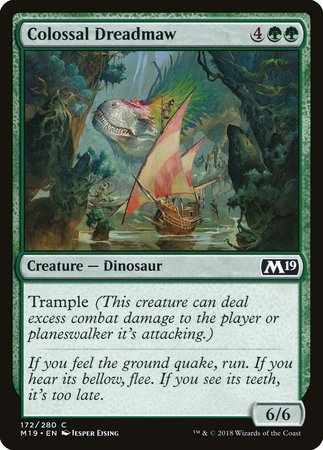 Colossal Dreadmaw [Core Set 2019] | Cards and Coasters CA