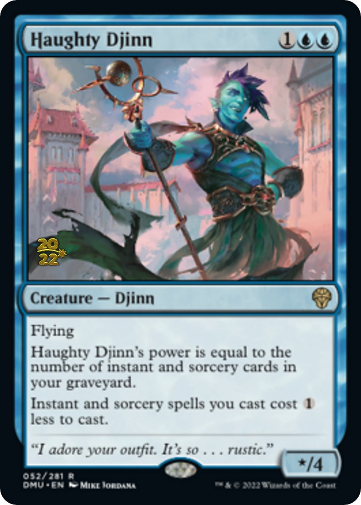 Haughty Djinn [Dominaria United Prerelease Promos] | Cards and Coasters CA