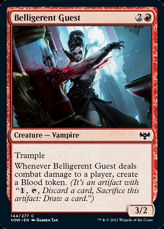 Belligerent Guest [Innistrad: Crimson Vow] | Cards and Coasters CA