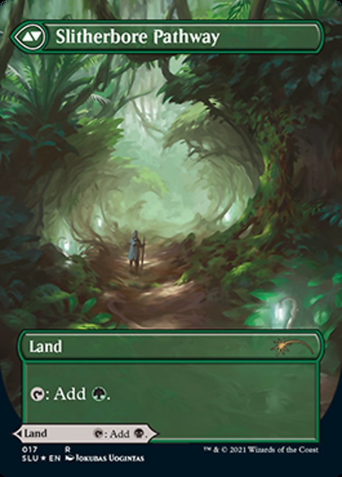 Darkbore Pathway // Slitherbore Pathway (Borderless) [Secret Lair: Ultimate Edition 2] | Cards and Coasters CA