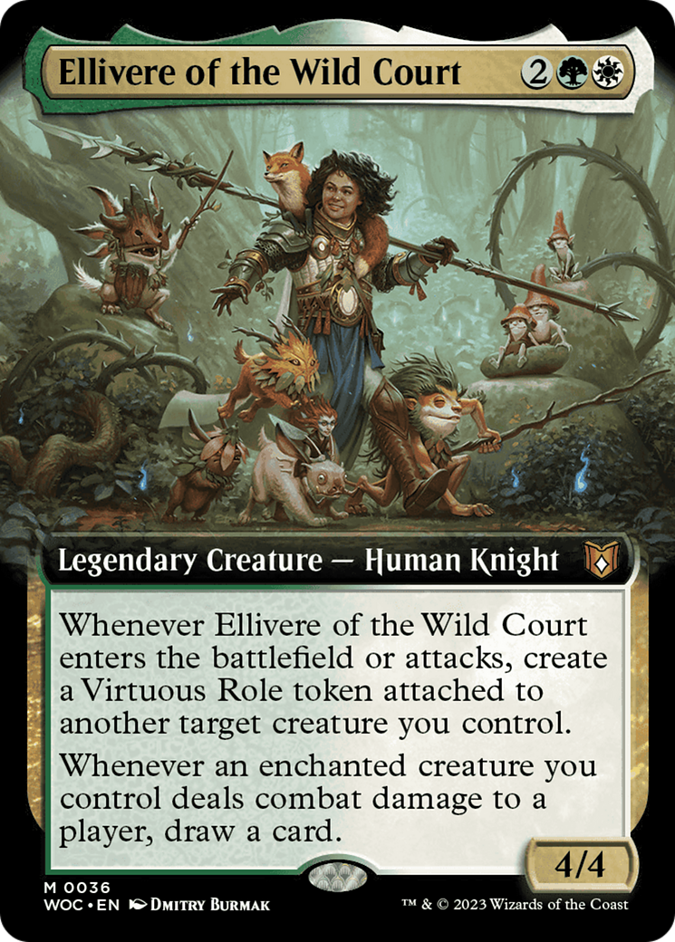 Ellivere of the Wild Court (Extended Art) [Wilds of Eldraine Commander] | Cards and Coasters CA