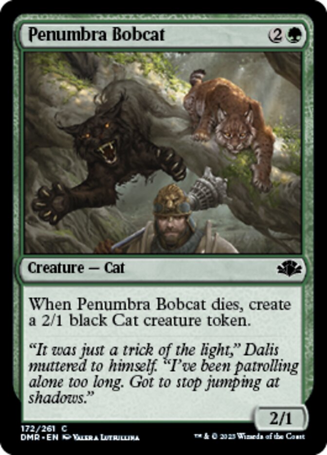 Penumbra Bobcat [Dominaria Remastered] | Cards and Coasters CA