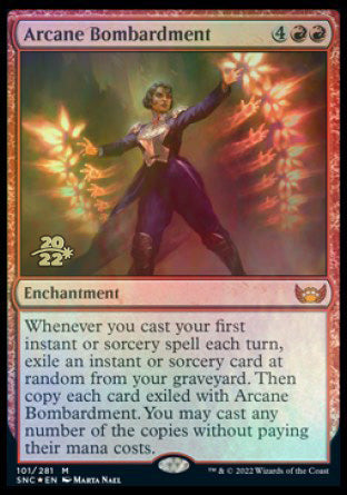 Arcane Bombardment [Streets of New Capenna Prerelease Promos] | Cards and Coasters CA