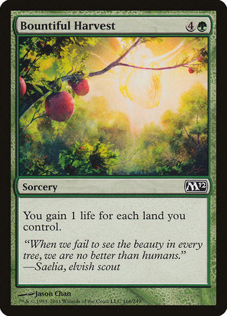 Bountiful Harvest [Magic 2012] | Cards and Coasters CA