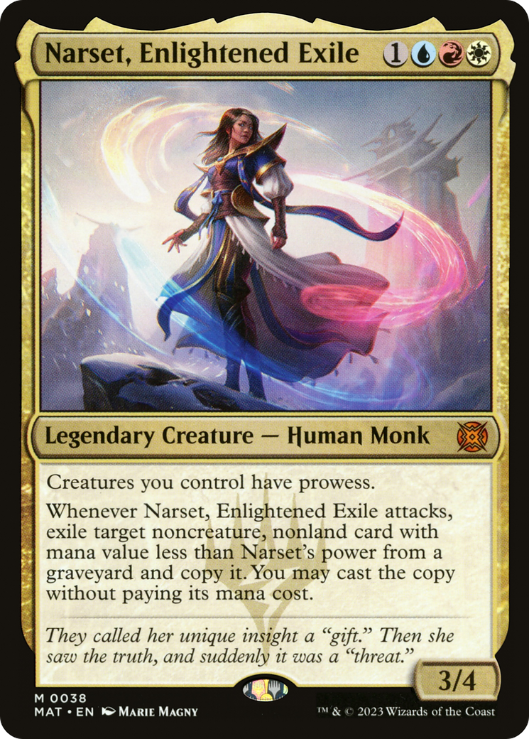 Narset, Enlightened Exile [March of the Machine: The Aftermath] | Cards and Coasters CA