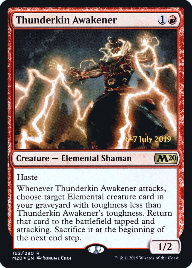 Thunderkin Awakener  [Core Set 2020 Prerelease Promos] | Cards and Coasters CA