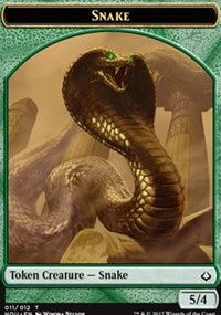 Snake // Zombie Double-sided Token [Hour of Devastation Tokens] | Cards and Coasters CA