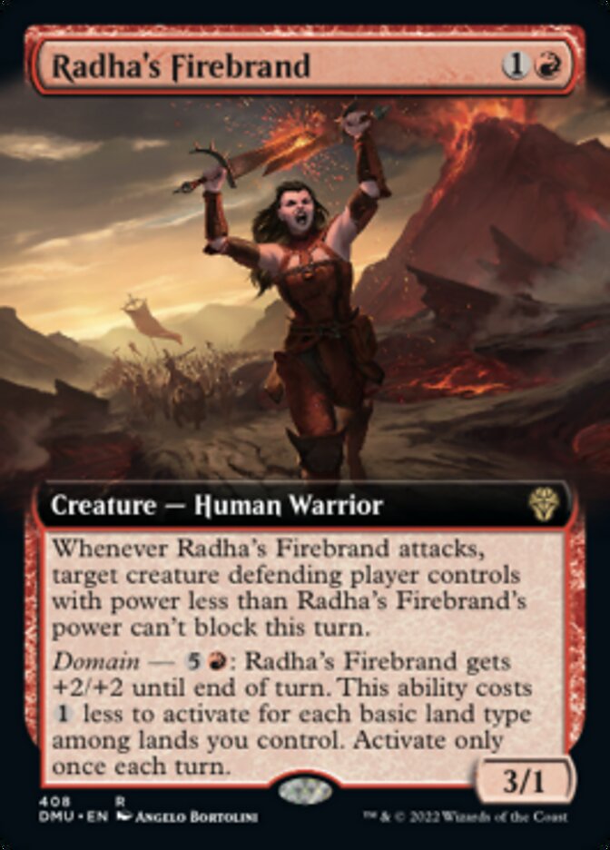 Radha's Firebrand (Extended Art) [Dominaria United] | Cards and Coasters CA