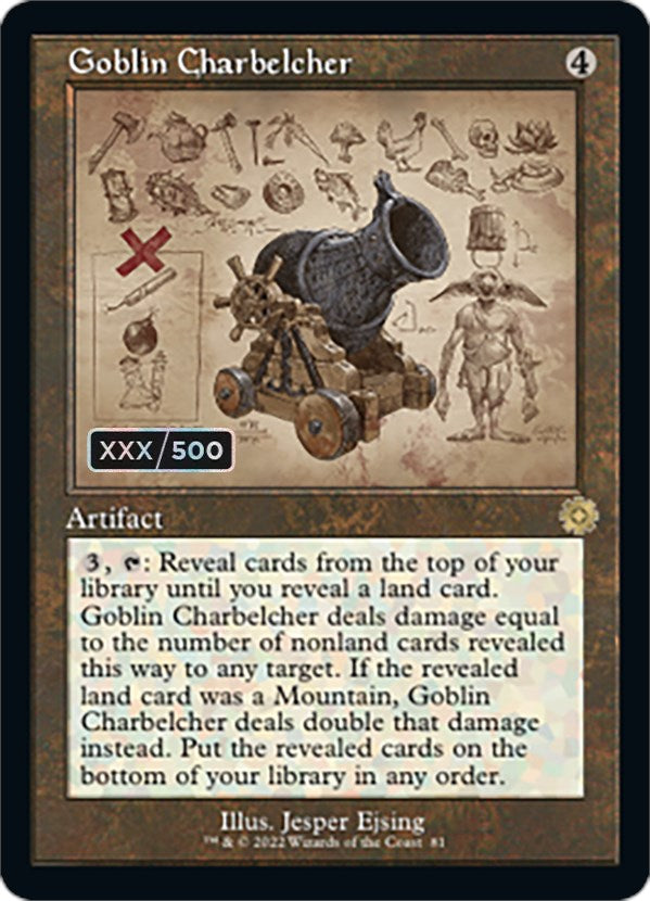 Goblin Charbelcher (Retro Schematic) (Serial Numbered) [The Brothers' War Retro Artifacts] | Cards and Coasters CA