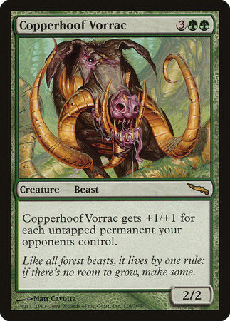 Copperhoof Vorrac [Mirrodin] | Cards and Coasters CA