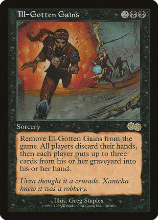 Ill-Gotten Gains [Urza's Saga] | Cards and Coasters CA