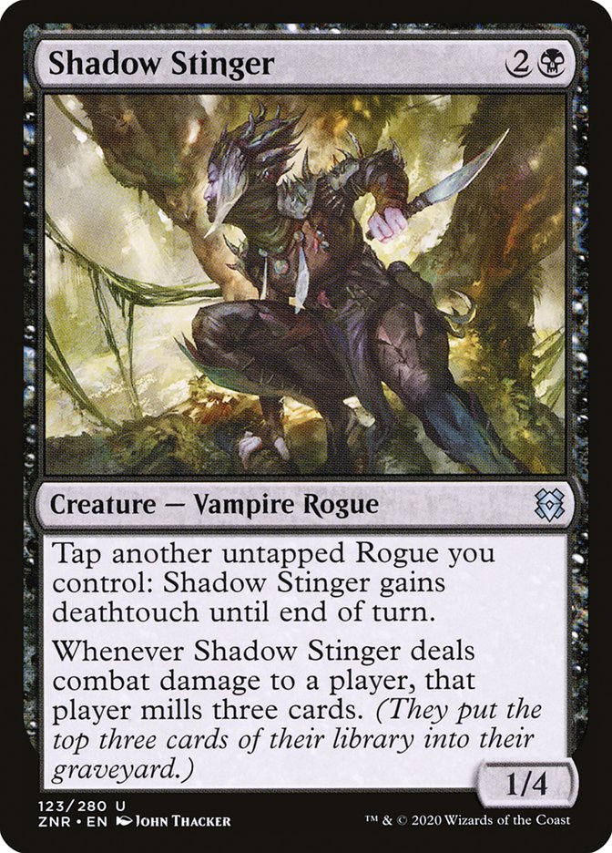 Shadow Stinger [Zendikar Rising] | Cards and Coasters CA