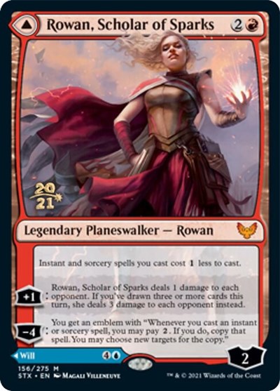 Rowan, Scholar of Sparks // Will, Scholar of Frost [Strixhaven: School of Mages Prerelease Promos] | Cards and Coasters CA