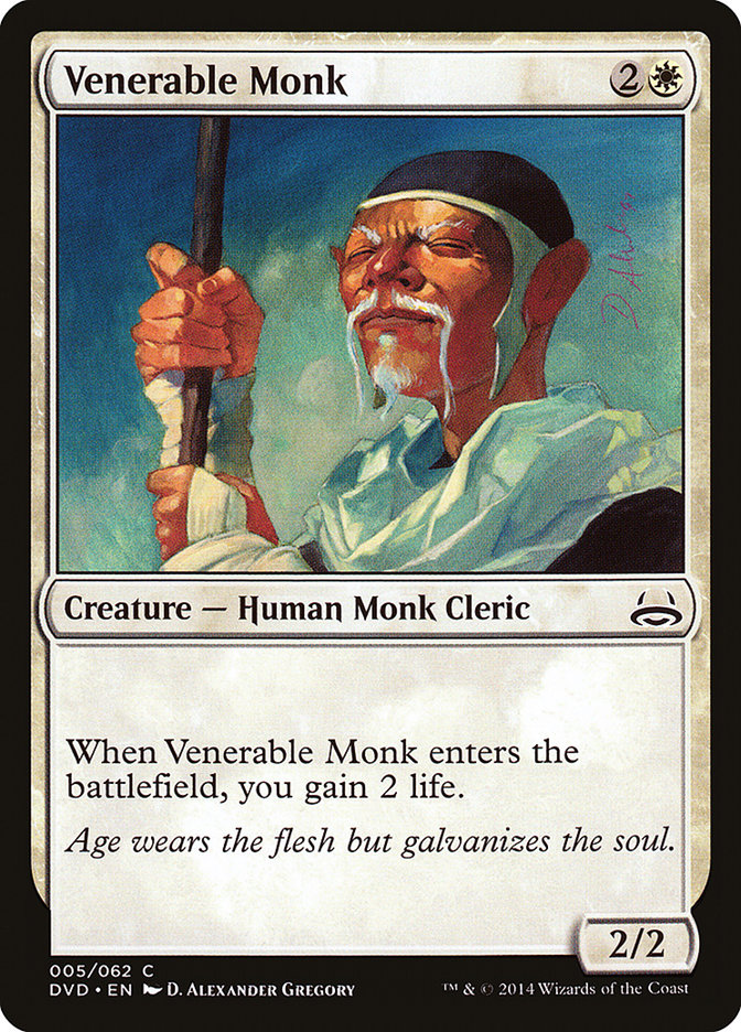 Venerable Monk (Divine vs. Demonic) [Duel Decks Anthology] | Cards and Coasters CA