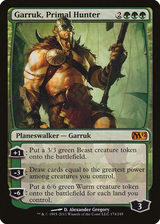 Garruk, Primal Hunter [Magic 2012] | Cards and Coasters CA