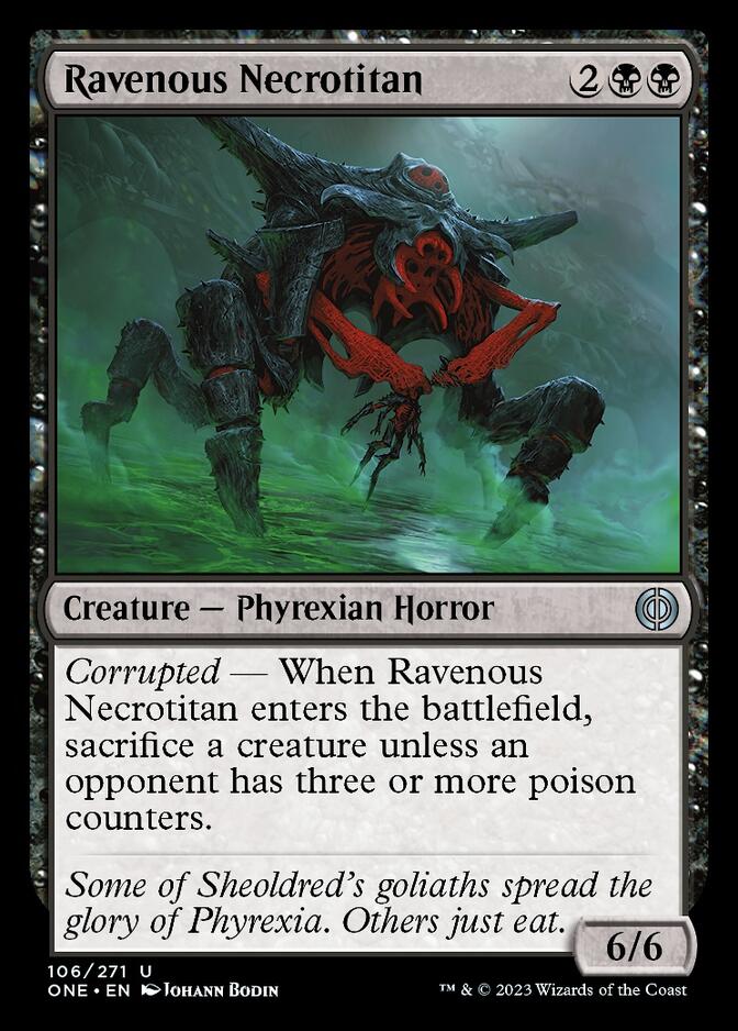 Ravenous Necrotitan [Phyrexia: All Will Be One] | Cards and Coasters CA