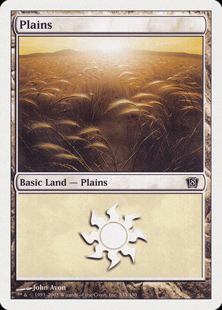 Plains (333) [Eighth Edition] | Cards and Coasters CA
