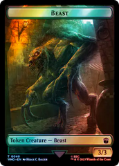 Soldier // Beast Double-Sided Token (Surge Foil) [Doctor Who Tokens] | Cards and Coasters CA